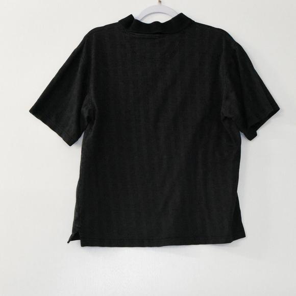 Golden Bear Mens Black Polo Shirt Cotton Collared Solid Pullover Short Sleeve M - Picture 4 of 4